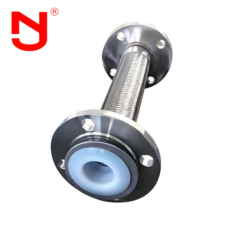 PTFE revêtement en acier inoxydable fil tressé tubes métalliques flexibles ondulés DN8-DN400 pour le transfert de fluide haute performance