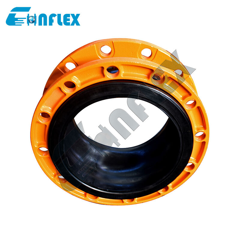 Connecteur de tuyau flexible revêtu de PTFE : soufflet de transport de fluide corrosif à haute température avec brides en acier